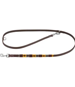 Ensemble collier et laisse en cuir pour chien Polo Sports