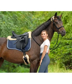 Fourreau de têtière en véritable fourrure d'agneau