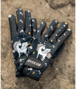 Gants d'équitation d'hiver enfant Unicorn