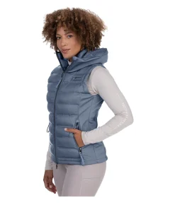 Gilet d'équitation softshell bi-matière à capuche Jessy