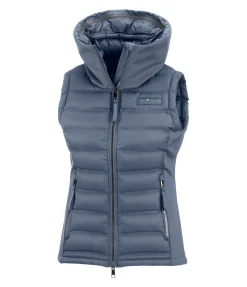 Gilet d'équitation softshell bi-matière à capuche Jessy