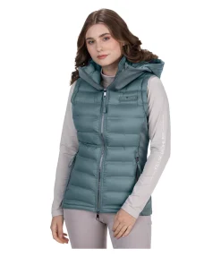 Gilet d'équitation softshell bi-matière à capuche Jessy