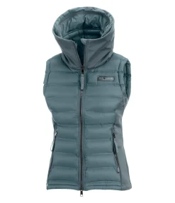 Gilet d'équitation softshell bi-matière à capuche Jessy