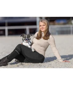 Legging d'équitation d'hiver de grossesse avec grip Elisabeth