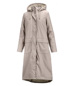 Manteau de pluie long à capuche doublé en fourrure Teddy Paris