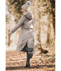 Manteau de pluie long à capuche doublé en fourrure Teddy Paris