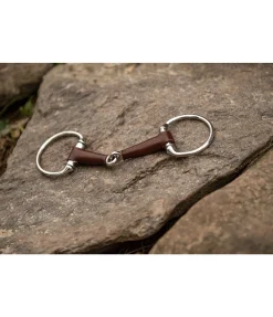 Mors à olives simple brisure en cuir