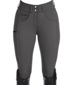 Pantalon d'équitation confort taille haute à fond intégral grip Juliane