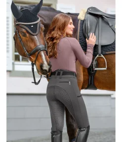 Pantalon d'équitation confort taille haute à fond intégral grip Juliane