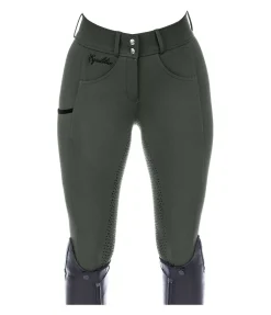 Pantalon d'équitation confort taille haute à fond intégral grip Juliane