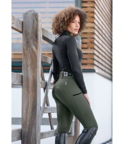 Pantalon d'équitation confort taille haute à fond intégral grip Juliane