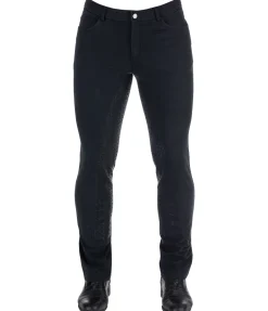 Pantalon d'équitation jodhpur en jean avec fond intégral grip homme Owen