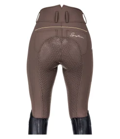 Pantalon d'équitation taille haute thermique à fond intégral grip Elodie