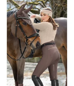 Pantalon d'équitation taille haute thermique à fond intégral grip Elodie