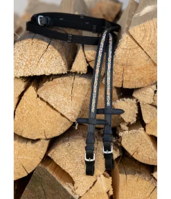 Rênes sangle en cuir gras Crystal Diamond