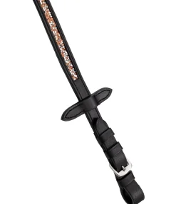 Rênes sangle en cuir gras Crystal Diamond