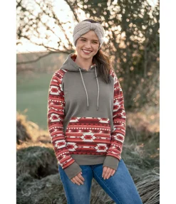 Sweat à capuche Ikat