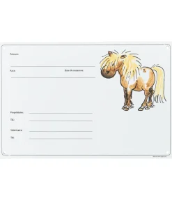 Tableau d'écurie illustré Poney