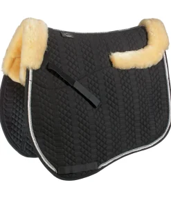 Tapis de selle en véritable fourrure d'agneau Queensland