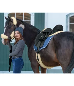 Tapis de selle en véritable fourrure d'agneau Queensland