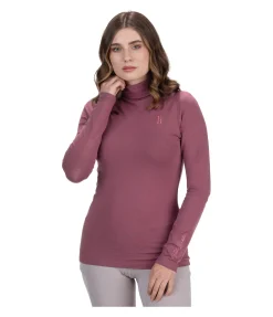 T-shirt col roulé à manches longues Claire