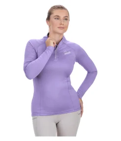 T-shirt technique zippé à manches longues Lea