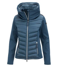 Veste d'équitation bi-matière à capuche Cora